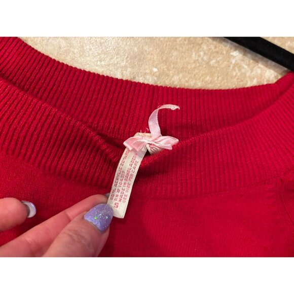 DEREK HEART Red Long Tunic Sweater /Dress- SIZE XS/SMALL - Picture 4 of 4